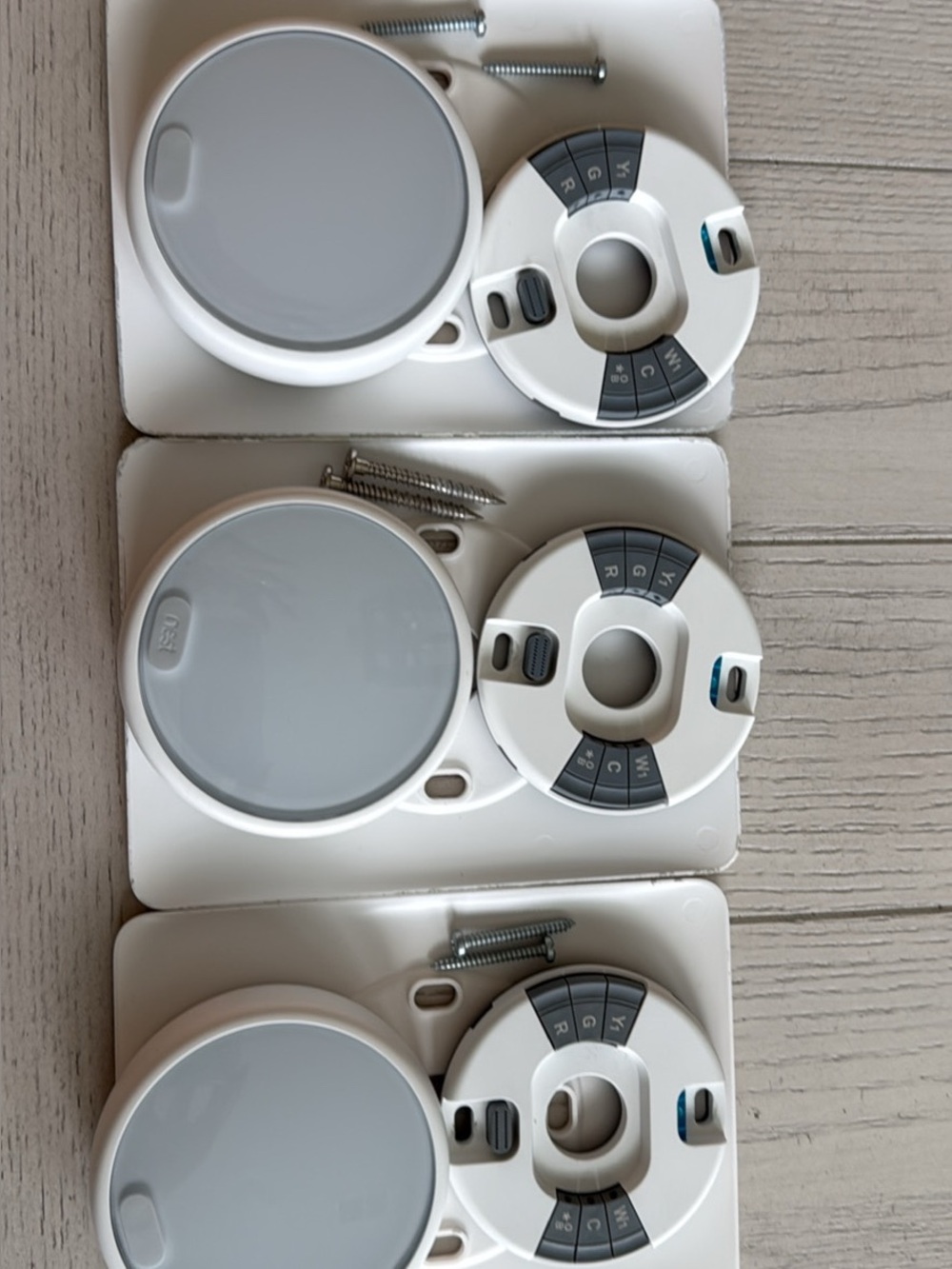 Set of 3  Google Nest thermostats